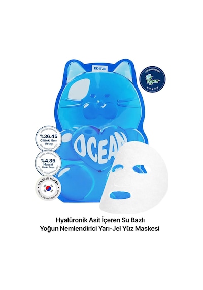 Editb Hyalüronik Asit İçeren Yoğun Ne MLendirici Yarı Jel Yüz Maskesi EDIT.B Waterfull Gummy Mask