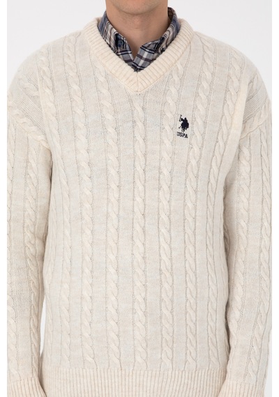 U.S. Polo Assn. U.s. Polo Assn. Erkek Krem Kazak /triko 50315038-vr071
