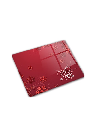 Decorita Cam Kesme Tahtası|Happy New Year Kırmızı|29cm x 34cm