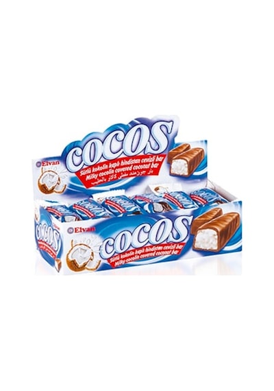 Elvan Cocos Hindistan Cevizli Bar 24 x 16 G