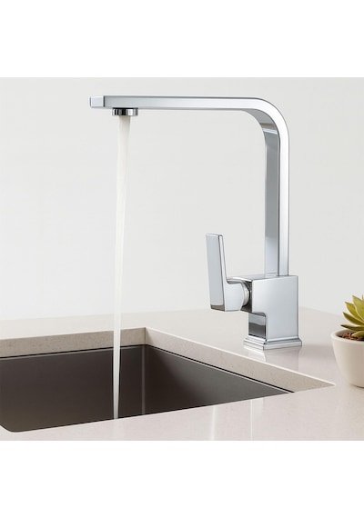 Modern Tasarım Krom Lavabo Bataryası Paslanmaz Pirinç Malzeme Uzun Ömürlü Banyo Bataryası Diğer