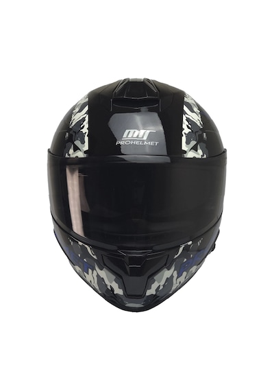 Mts X340 Soly Fullface Camlı Kask Parlak Siyah Mavi