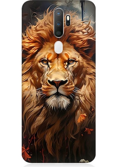 Oppo A9 2020 Uyumlu Silikon Kılıf Yorgun Savaşçı Aslan