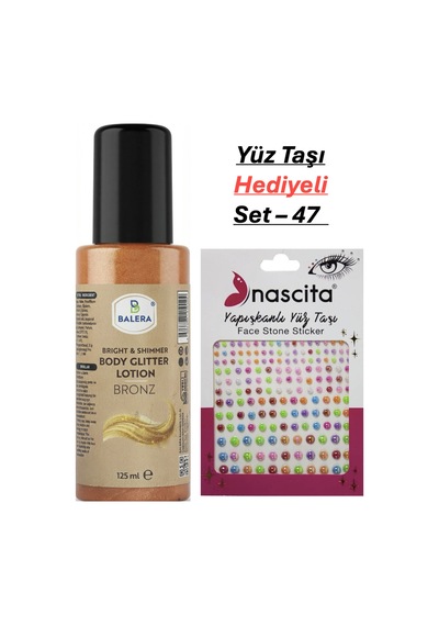 Vücut Losyonu Simli 125 Ml & Yüz Taşı Hediyeli-47