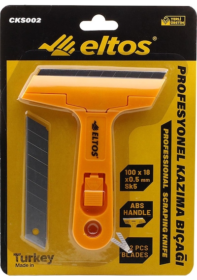 Eltos Cam Kazıma Bıçağı Yedek Jiletli Saplı 14.5 cm CKS002