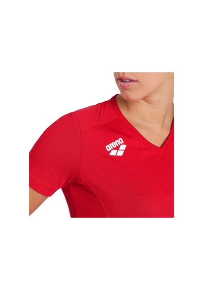 Arena Team Panel Kadın Kırmızı Günlük Stil T-shirt 004892400 1413777 KIrmızı