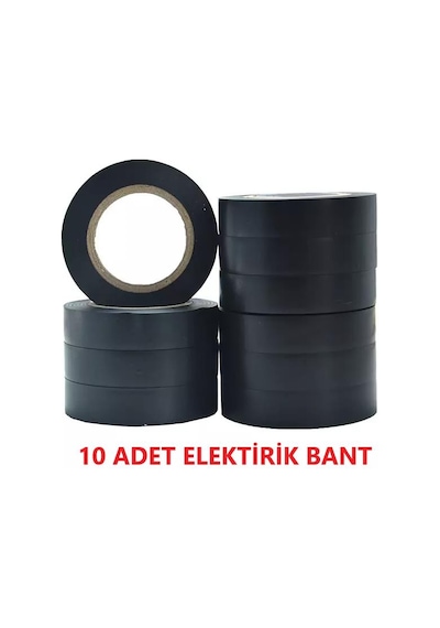 Beze İzole Elektrik Bandı Siyah 0.13Mm x 19Mm 10 Adet
