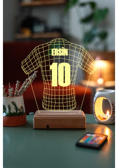 Futbol Sevenlere Hediye Tasarım 3D Led Forma Gece Lambası Futbol Sevenlere Hediye Tasarım 3D Led Forma Gece Lambası