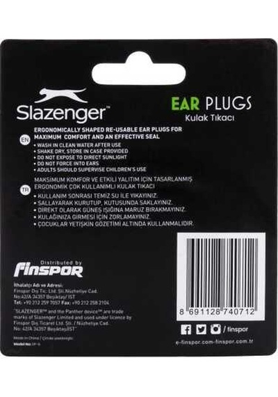 Slazenger Kulak Tıkacı Ear Plugs Ep-6 Clear Şeffaf