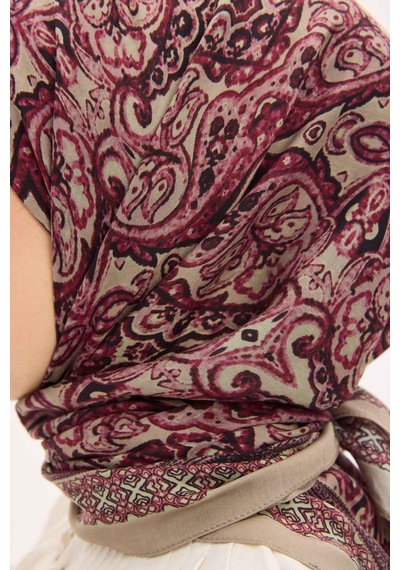 Silk Home Arve Eşarp Viona Vizon 90x90 Çok Renkli