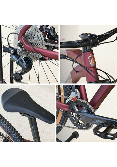 Bisan Mtx 7600 - 27'' Jant Dağ Bisikleti 17'' 43 Cm M Kadro - Bordo Siyah Çok Renkli
