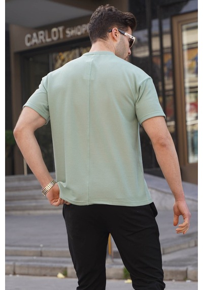 Madmext Mint Yeşili Regular Fit Basic Erkek Tişört 6099-mint Yeşili Mint
