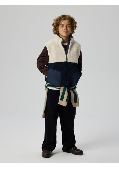 Name It Nkmmacey Teddy Vest Block Erkek Çocuk Yelek 13257215 Çok Renkli