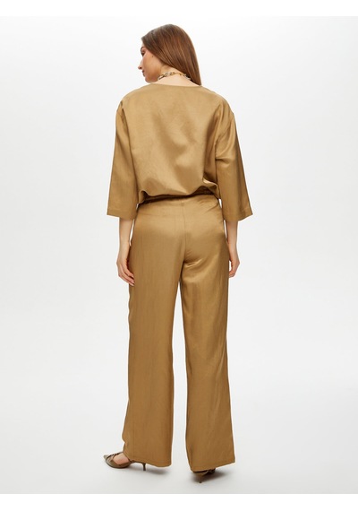 Faik Sönmez Straight Fit Viskon Pamuk Pantolon S25pnt017 Us25pnt01762 Gold Altın
