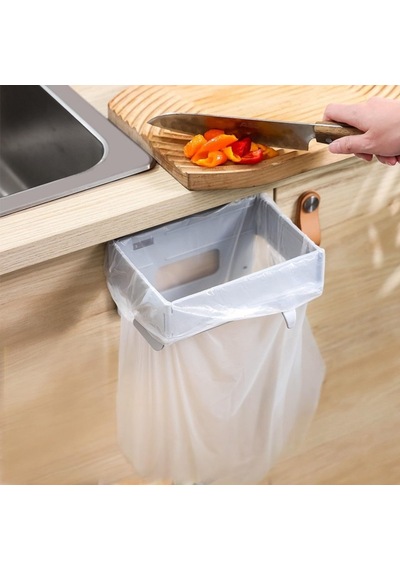 Desinia Katlanır Mutfak Çöp Kovası, Beyaz, Plastik, Mat, Kendinden Yapışkanlı, 5 Litre Kapasiteli, 24x16x26 Cm Diğer