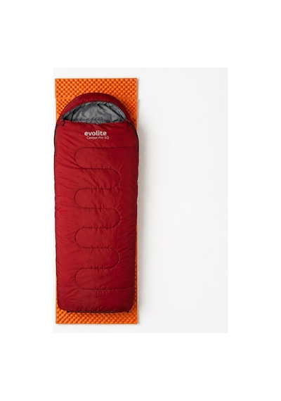 Kamp Seti: Pro Sq 0 C Uyku Tulumu + Ultralight Comfort Katlanır Mat Turuncu Kırmızı