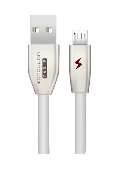 Mey İthalat S53 Led Işıklı Micro Usb Kablo 1m 3a - Beyaz Standart
