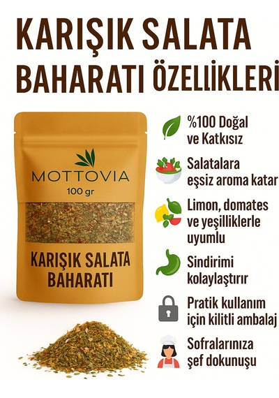 Karışık Salata Baharatı 1000 Gr 1 Kg %100 Doğal, Katkısız Ve Taze Baharat Karışımı