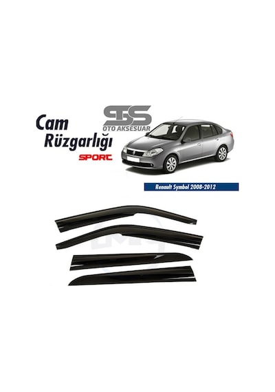 Cam Rüzgarlığı Renault Symbol Thalia 2008-2012Mügen Tip Piano Black (STS OTO AKSESUAR)