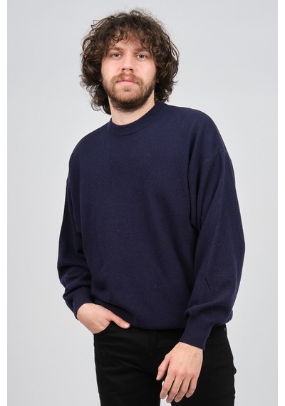 Ida Erkek Lambswool Bisiklet Yaka Kazak 0593154 Lacivert Lacivert