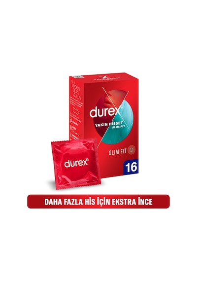 Durex Yakın Hisset Slim Fit Prezervatif 16'lı