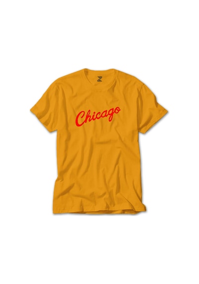 Chicago Yazı Sarı Tişört Sarı