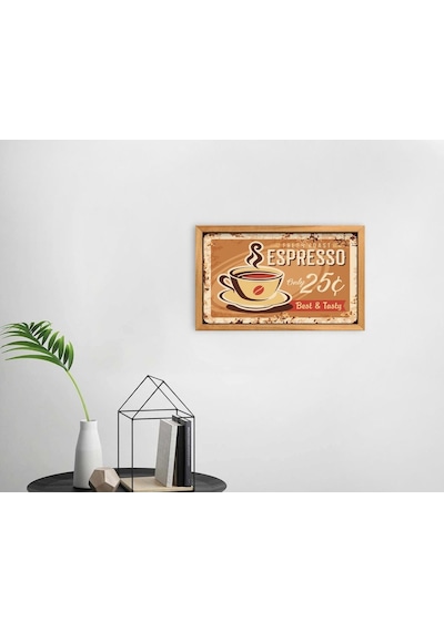 Bk Home Coffee Tasarımlı Dekoratif Retro Ahşap Tablo-37 (551048486)