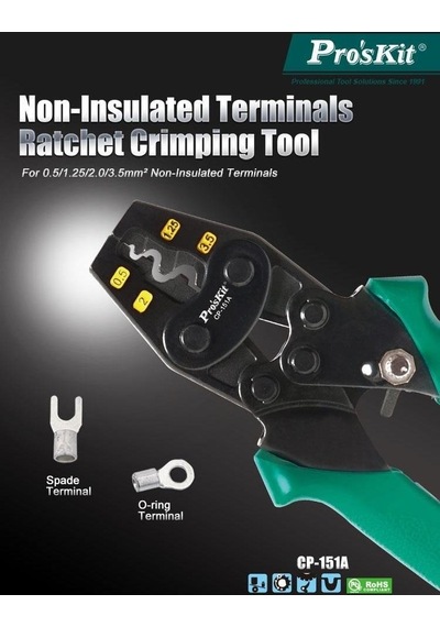 Proskit Cp-151a Terminal Pabuç Sıkma Pensesi 0,5-3,5mm² 1 Adet