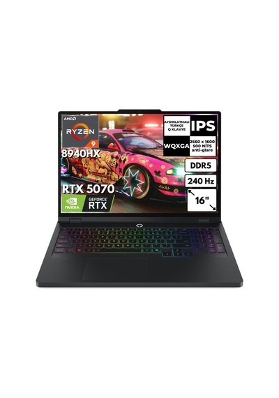 Lenovo Legion Pro 5 16ADR10 83LT0046TRAT79  16 GB 2 TB SSD 8 GB RTX5070 16" W11P Dizüstü Bilgisayar