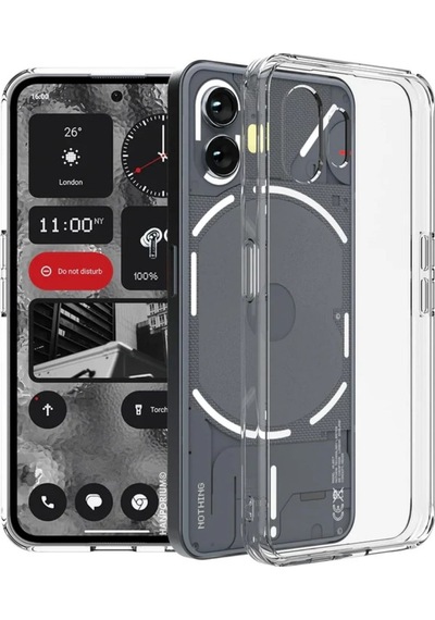 Nothing Phone 2 Uyumlu Silikon Kılıf - Pastel Renk Tonu Kamera Korumalı Esnek Kapak - Şeffaf