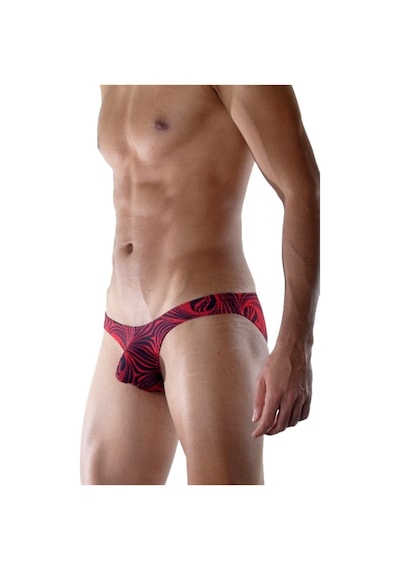 Terry Pau Don Moris Desenli Erkek Slip (Dm021806) Kırmızı - Siyah