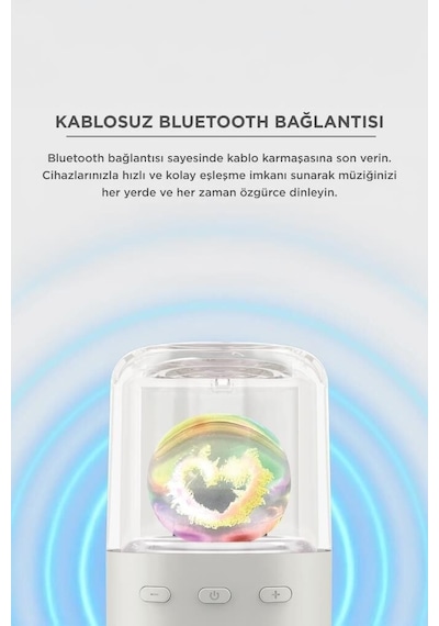 Özel Seri Eğlence Aracı Seyahat Ürünü Dekoratif Eşya Bluetooth Hoparlör D73 Beyaz