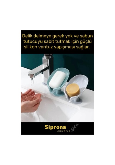 Buççin Online Mağaza Özel Üretim Lotus Yaprağı Görünümlü Pratik Kaymaz Plastik Dranej Vantuzlu Su Giderli Katı Sabunluk P Çok Renkli