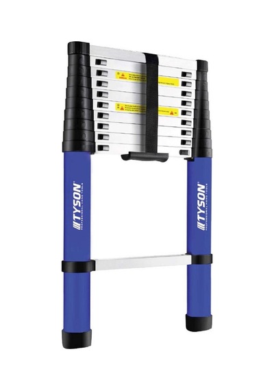 Tyson Pro Series Alüminyum Teleskopik Merdiven 260 Cm 9 Basamak 150 Kg Kapasiteli - Tys9145
