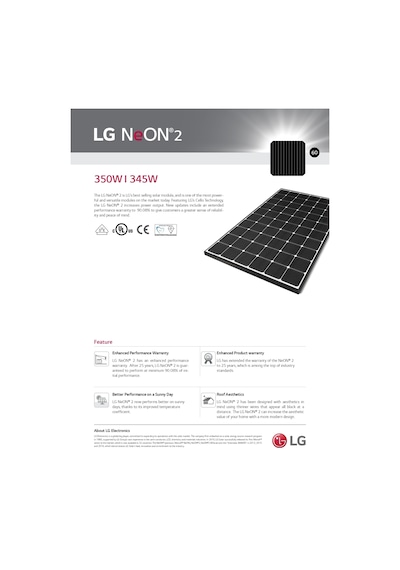 Lg Neon 2 3520 W Solar Panel
