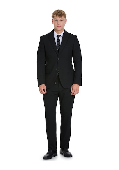 Hatemoğlu Siyah Slim Fit Mono Yaka Klasik Takım Elbise 35266 Siyah