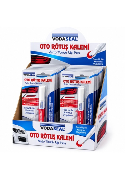 12 Adet Metalik Beyaz Oto Rötuş Kalem Fırça Uç 5ml