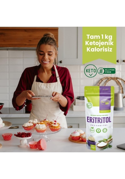 Parmor 1 Kg Eritritol 1 paket. Keto / Ketojenik / Vegan diyet