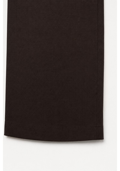 Antioch Keten Karışımlı Erkek Baggy Pantolon Kahve