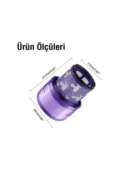 Coofbe Dyson V11  V15 Uyumlu  Filtre Arka Hepa Filtre 1 Adet