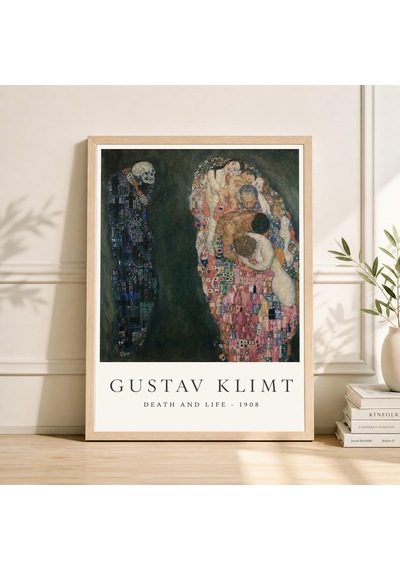Gustav Klimt Ölüm Ve Yaşam Sanat Posteri Art Nouveau Baskı