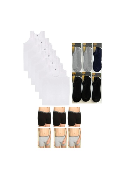 6'lı Erkek Atlet-boxer-çorap Set Takım Görsel
