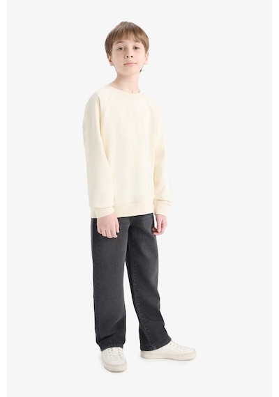 Defacto Erkek Çocuk Bisiklet Yaka Basic Düz Sweatshirt E8415a825aubg734 Bej