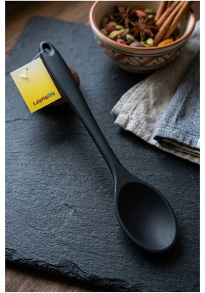 Silikon Mutfak Kaşığı 27 Cm 5,5 Cm Geniş Yüzeyli Yemek Ve Servis Kaşığı Vsl-985
