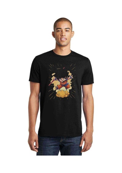 Anime Dragon Ball Baskılı Siyah Erkek Tshirt (528782204)