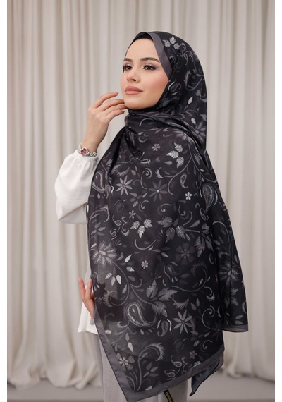 Mimiyum Rüya Desen-soft Şal Siyah Çok Renkli
