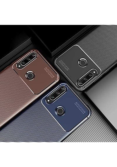 Apsuwa Huawei Y6p Kılıf Negro Karbon Fiber Silikon