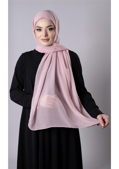 Hürrem Bone Pudra Pratik Hazır Geçmeli Şal Şifon Kumaş Hijab Bone 3009 06
