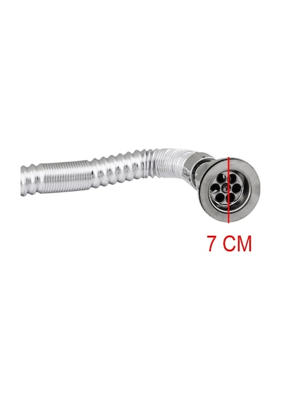 Klasik Standart Lavabo Evye Sifonu Uzun Plastik Körüklü Kıvrılabilir 33-80 Cm Uzayabilir Krom Renk Genel