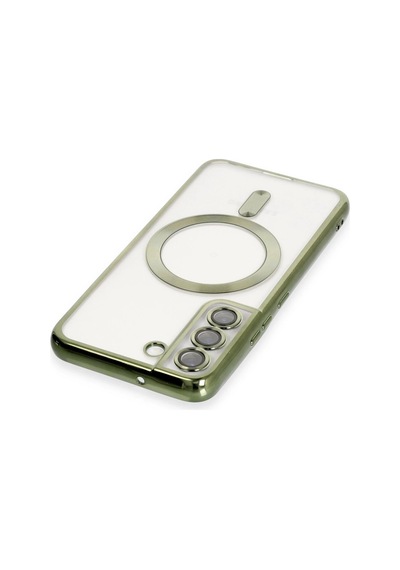 Mey İthalat Samsung Uyumlu Galaxy S22 Kılıf Kross Magneticsafe Kapak - Koyu Yeşil